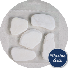 Mosaic Stone Slices- White Marble - Craft Pack